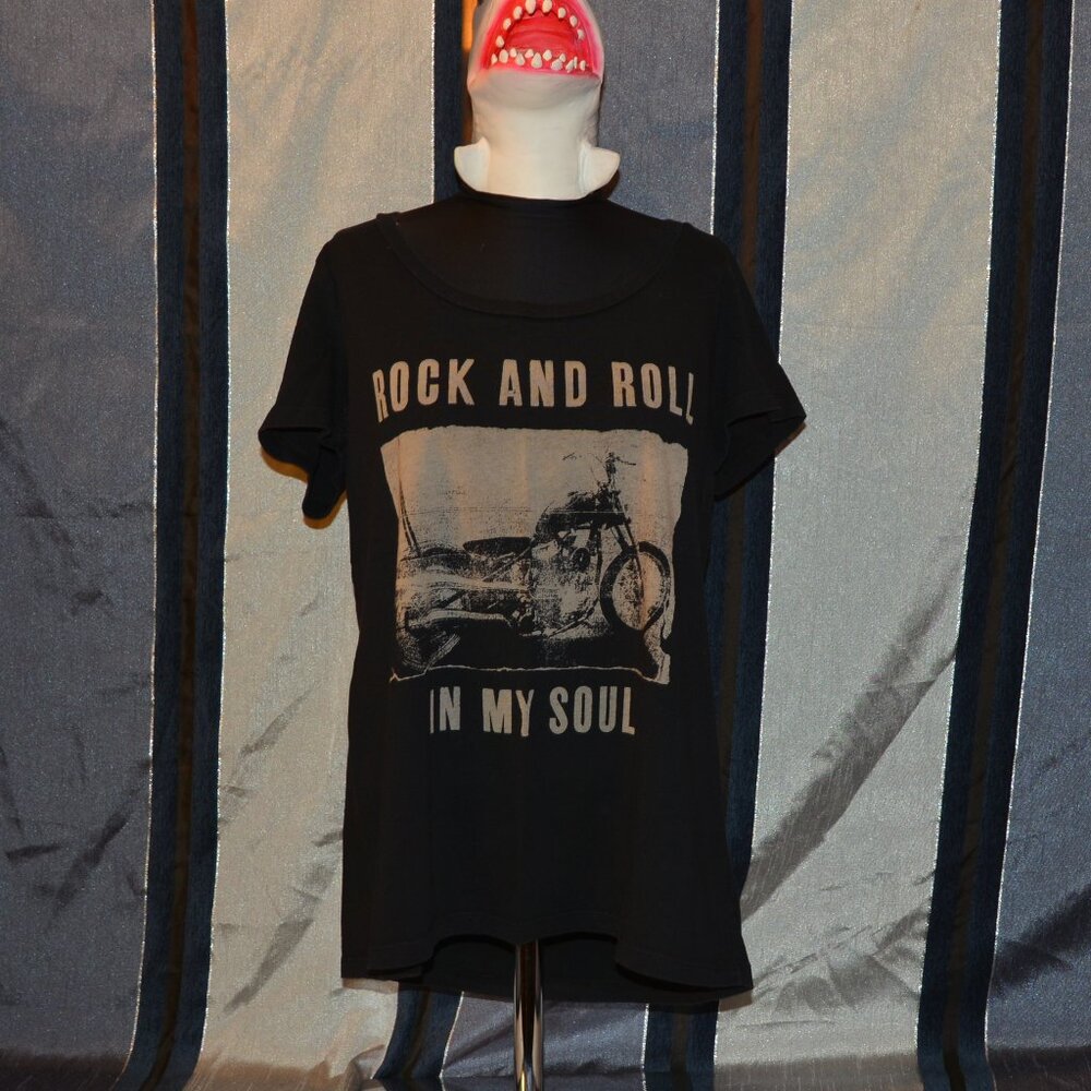 Torrid Rock and Roll in My Soul Motorcycle Graphic Tee Shirt Black Plus Size 1